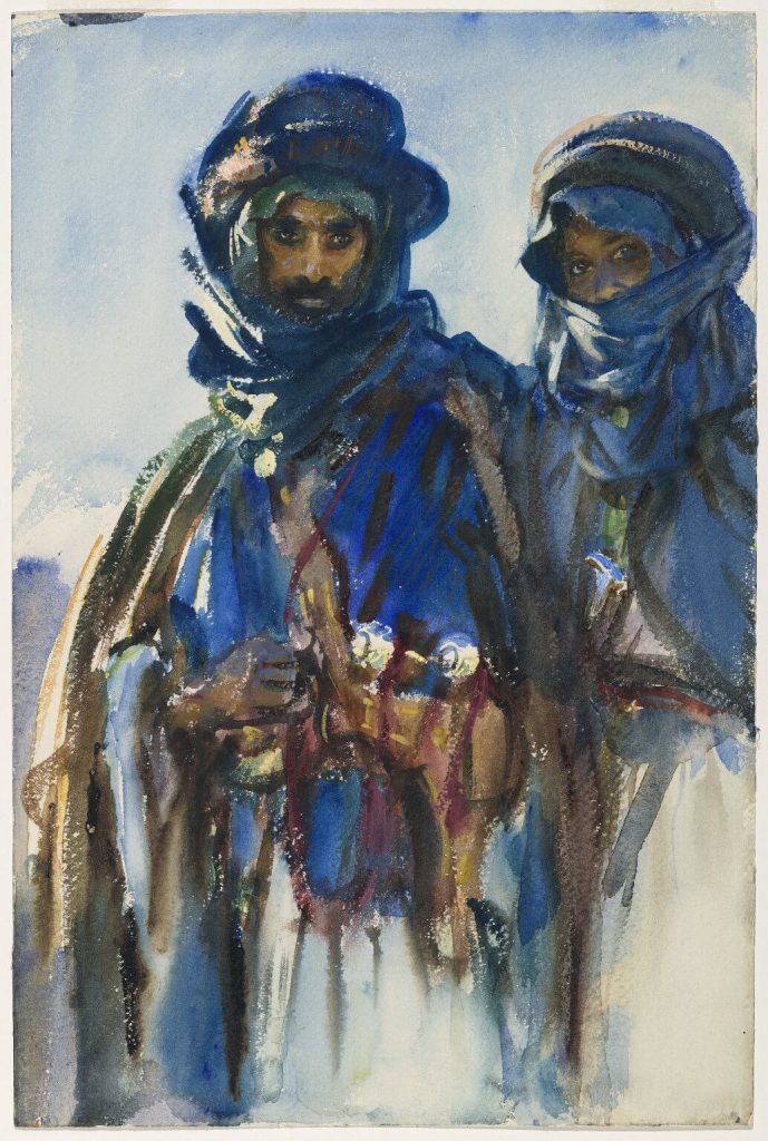 Sargent watercolors: John Singer Sargent, Bedouins, 1905–1906, opaque and translucent watercolor, Brooklyn Museum, New York, NY, USA.
