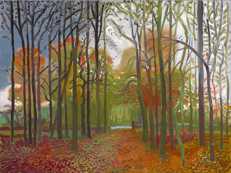 Autumn paintings: David Hockney, Woldgate Woods, 2006, private collection. Artist’s website.

