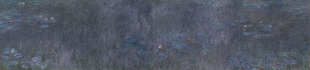 Claude Monet paintings: Claude Monet, Water lilies, tree reflection, Musée de l’Orangerie, Paris, France.
