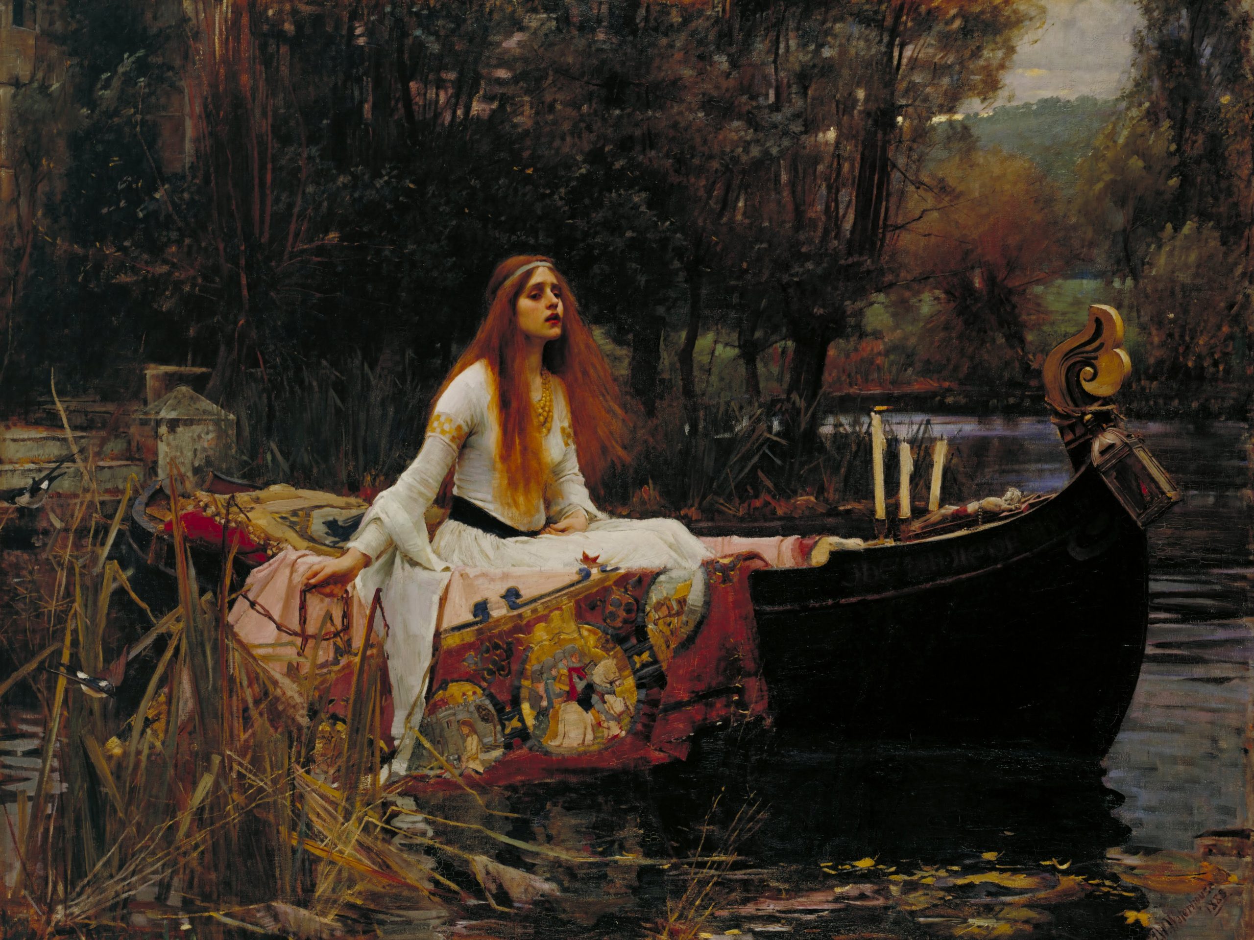 Rivers in Painting: John William Waterhouse, The Lady of Shallot, 1888, Tate Britain, London, UK.