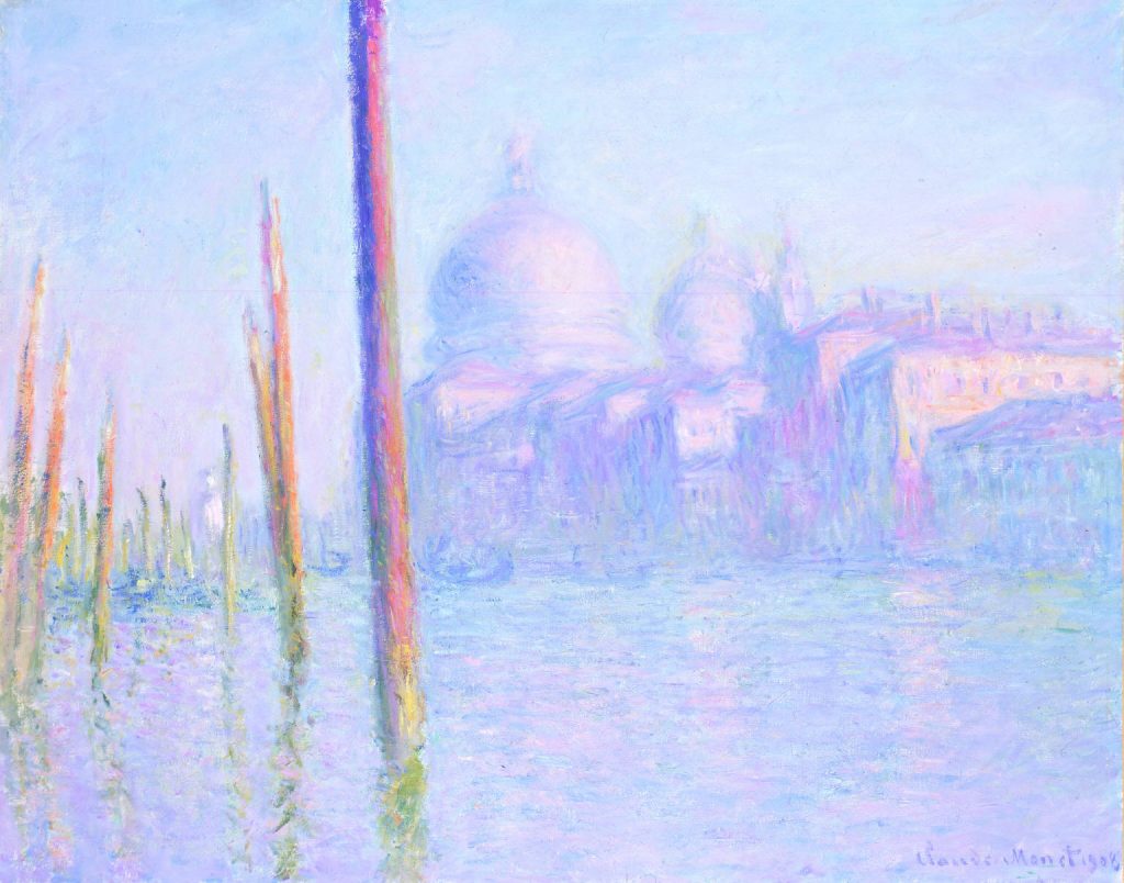 Claude Monet paintings: Claude Monet, The Grand Canal, 1908, Fine Arts Museums of San Francisco, CA, USA.
