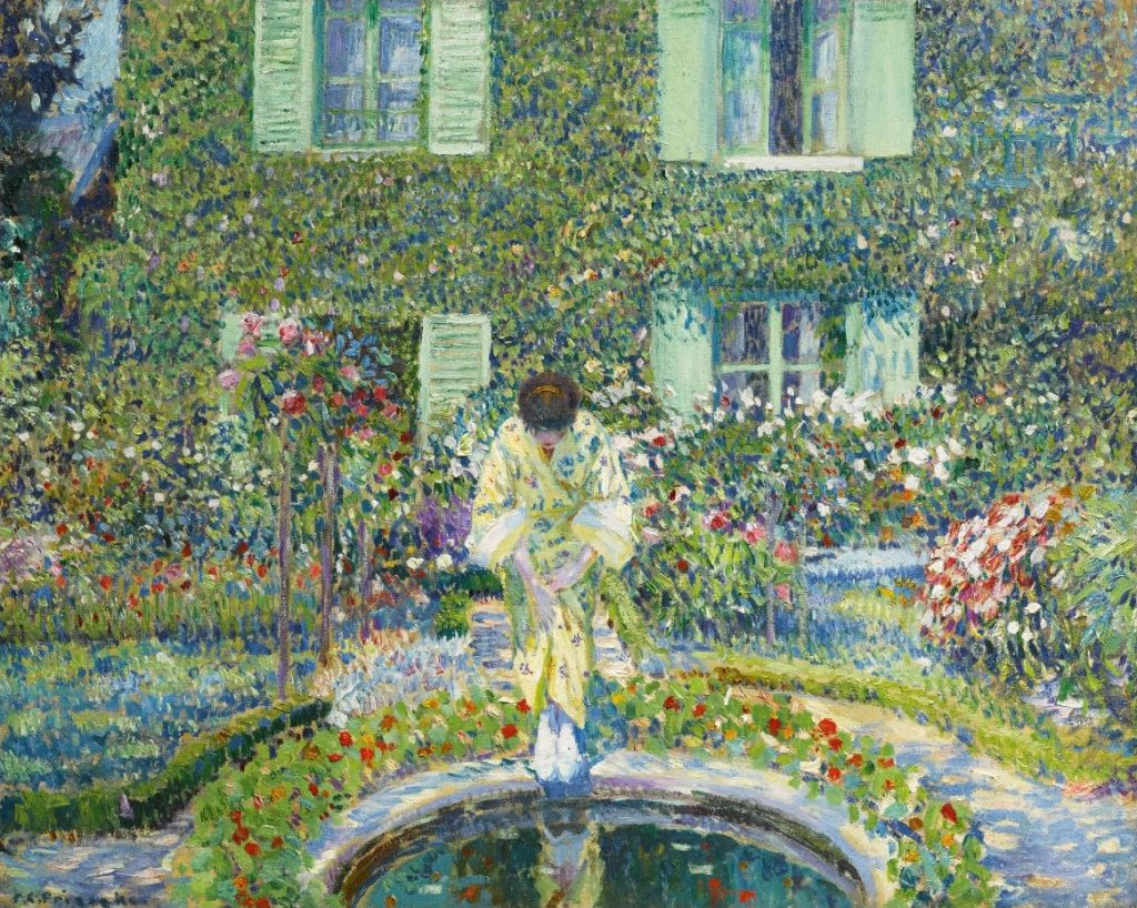 gardens in art: Frederick Carl Frieseke, The Garden Pool, ca. 1913