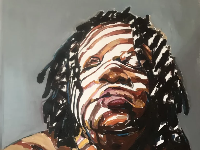 Black Artists North Carolina: Beverly McIver, Blinding Light: Whatever Might Rise, 2018, Craven Allen Gallery & House of Frames, Durham, NC, USA. Indyweek. Detail.
