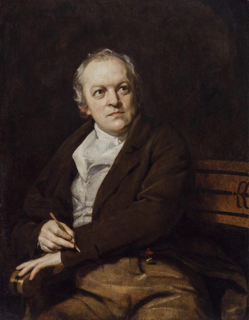 william blake john higgs: Thomas Phillips, Portrait of William Blake, 1807, National Portrait Gallery, London, UK.
