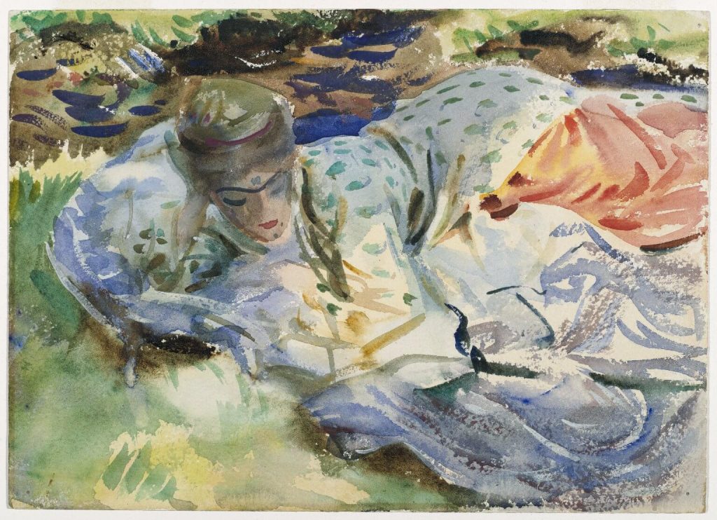Sargent watercolors: John Singer Sargent, Zuleika, c. 1906, transparent and opaque watercolor, Brooklyn Museum, New York, NY, USA.
