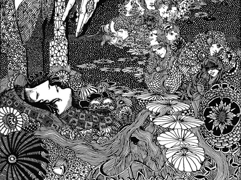 harry clarke: Harry Clarke, Its Figures Passed By Me from Edgar Allan Poe, Tales of Mystery and Imagination, George G. Harrap and Co., London, 1919, p. 30. Public Domain Review. Detail.
