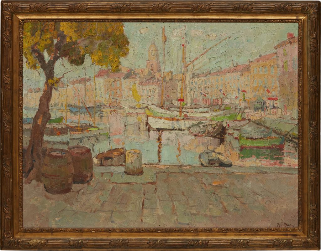 Jean Le Mayeur: Jean Le Mayeur, Quais in St Tropez (Quais a St Tropez), ca. 1919. Sotheby’s.
