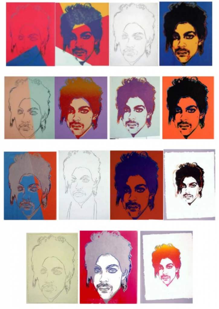 appropriation art Andy Warhol, Prince Series.