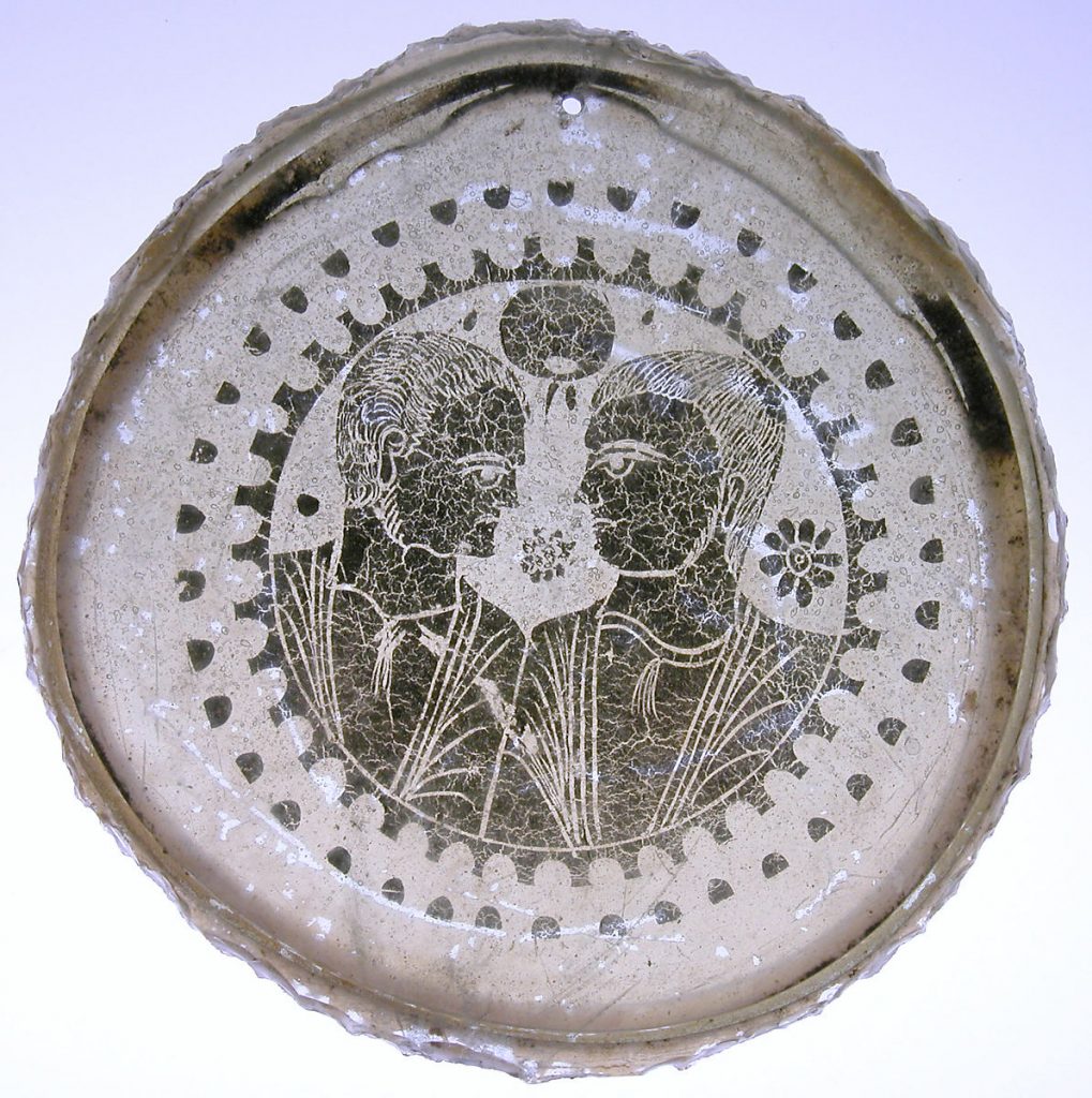 Roman glass bowl base, 300-early 400s, The Metropolitan Museum of Art, New York, NY, USA.