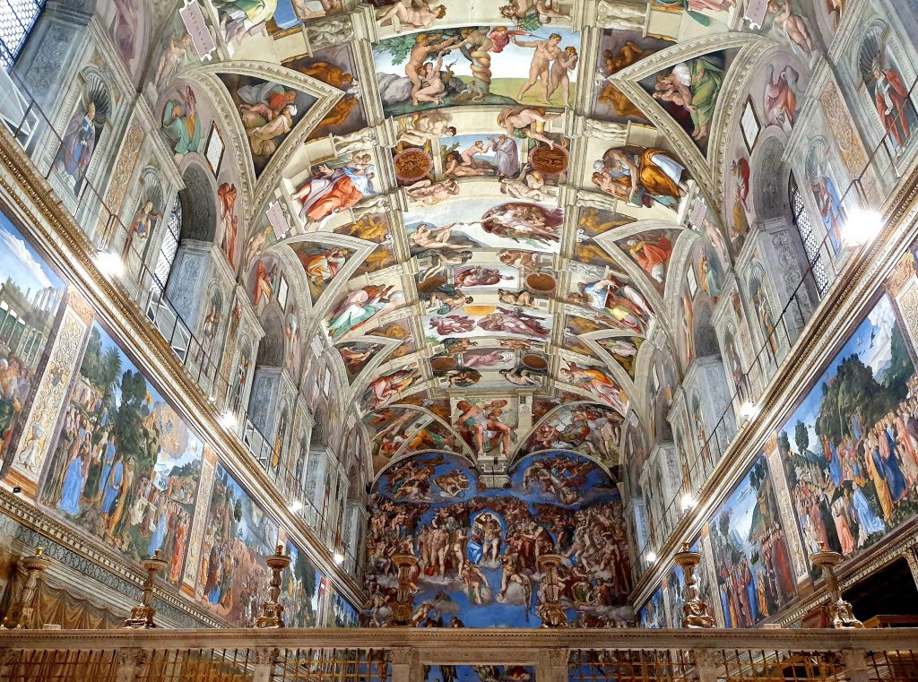 Giorgio Vasari: Michelangelo, Sistine Chapel ceiling, 1508-1512, Sistine Chapel, Vatican. World History Encyclopedia.
