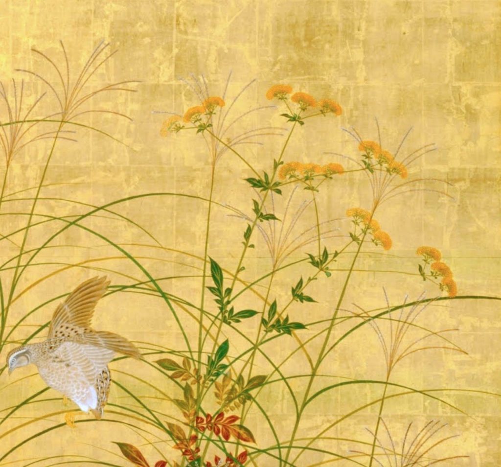 Autumn paintings: Sakai Hōitsu, Autumn Plants and Quail, 19th century, Yamatane Museum of Art, Tokyo, Japan.
