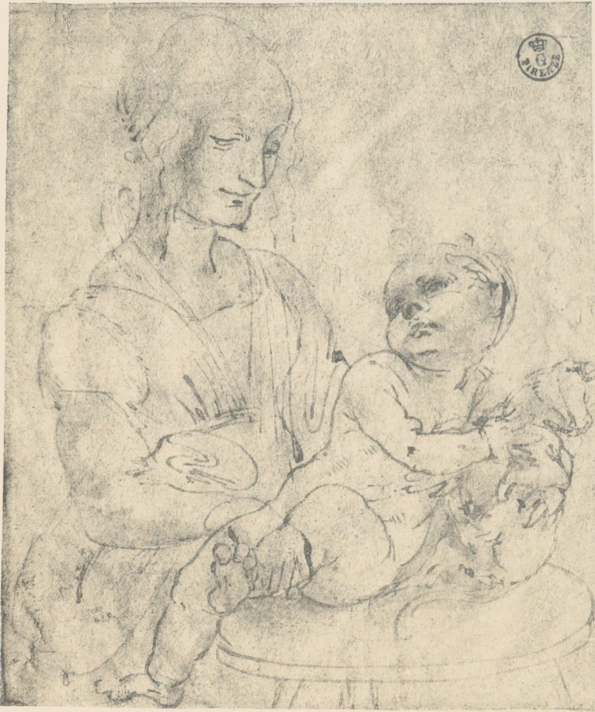 Pets in Art: Pets in Art: Leonardo da Vinci, Madonna with the Child Caressing a Cat, ca. 1480, Galleria degli Uffizi, Florence, Italy. Wikimedia Commons (public domain).
