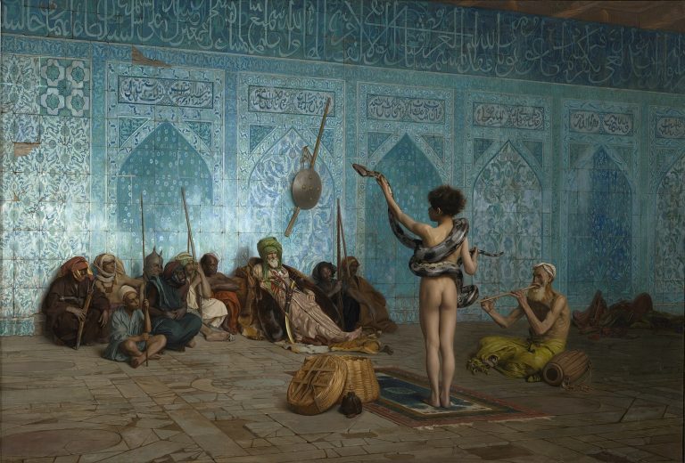 Orientalism: Jean-Léon Gérôme, The Snake Charmer, 1880, Sterling and Francine Clark Art Institute, Williamstown, MA, USA.
