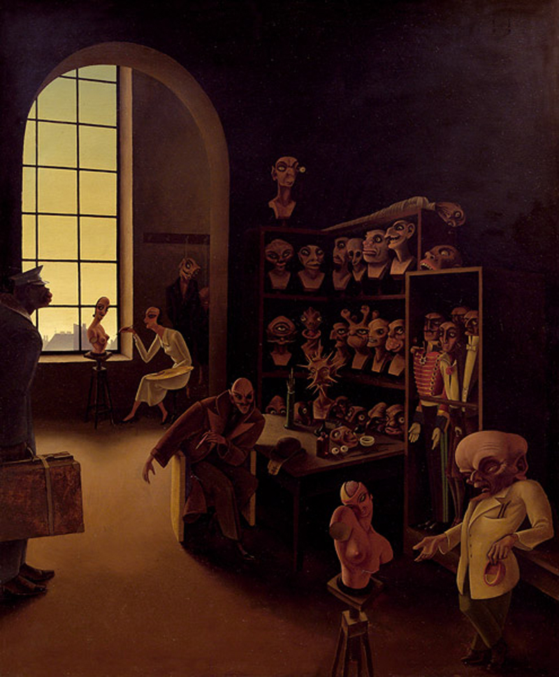 Franz Sedlacek: Franz Sedlacek, Moulage Studio, 1932. Narrative Painting.
