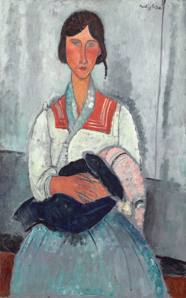 Modigliani made of honor: Modigliani & Made of Honor Movie: Amedeo Modigliani, Roma Woman with Baby, 1919, National Gallery of Art, Washington, DC, USA. Museum’s website.
