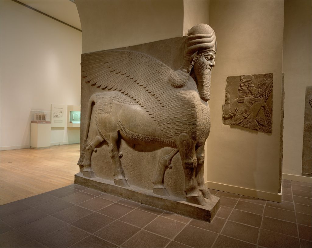 lamassu: Human-Headed Winged Lion (Lamassu), ca. 883–859 BCE, The Metropolitan Museum of Art, New York City, NY, USA.
