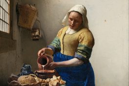 Johannes Vermeer, The Milkmaid, ca. 1660, Rijksmuseum, Amsterdam, Netherlands. Wikimedia Commons (public domain).