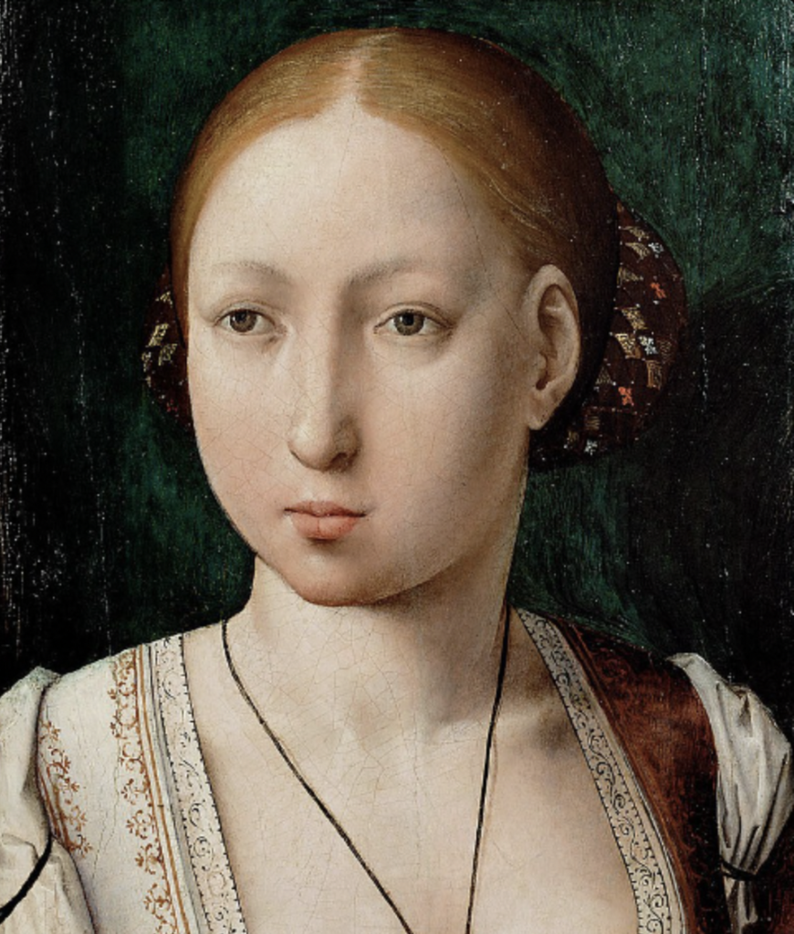 Joanna of Castile: Juan de Flanders, Joanna of Castile, 1500,  Kunsthistorisches Museum, Vienna, Austria.
