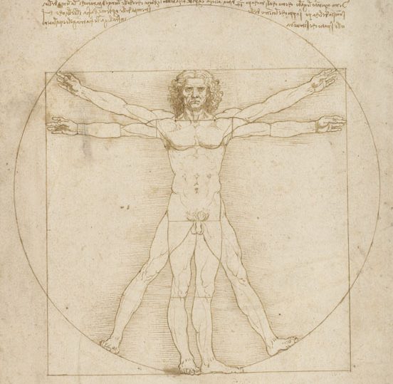 art in Harry Potter: Leonardo da Vinci, Study of the proportions of the human body, known as the Vitruvian Man, Gallerie dell’Accademia, Venice, Italy.
