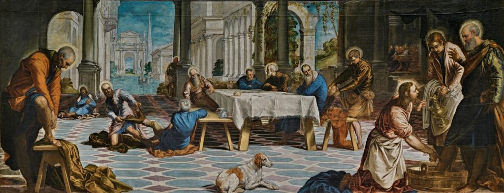 Pets in Art: Tintoretto, Washing of the Feet