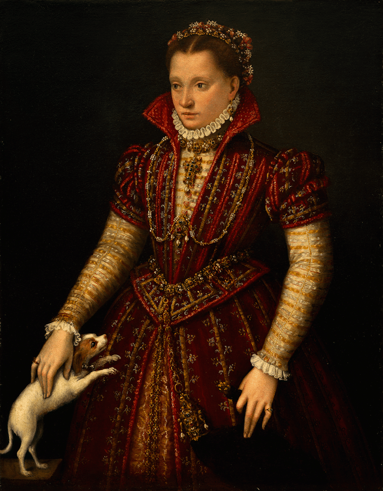 Pets in Art: Pets in Art: Lavinia Fontana, Portrait of a Noblewoman, 1580, National Museum of Women in the Arts, Washington DC, USA. Museum’s website.
