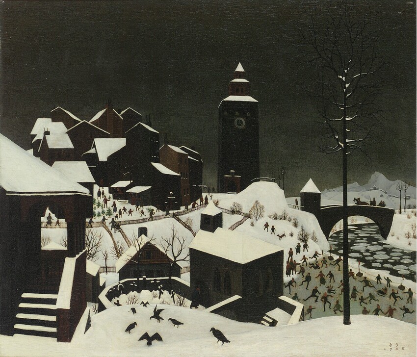 Franz Sedlacek, Winter Landscape, 1925, oil on canvas. Albertina Museum, Vienna, Austria.