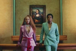 The Carters (Beyoncé amd Jay-Z) in front of Leonardo da Vinci, Mona Lisa, 1503, Louvre
