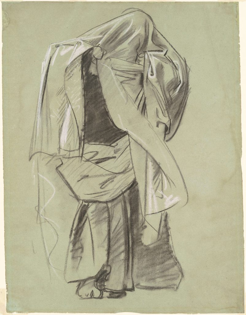 Sargent drawings: John Singer Sargent, Study for “Frieze of Prophets”, 1890-1892,  National Gallery of Art, Washington, DC, USA.

