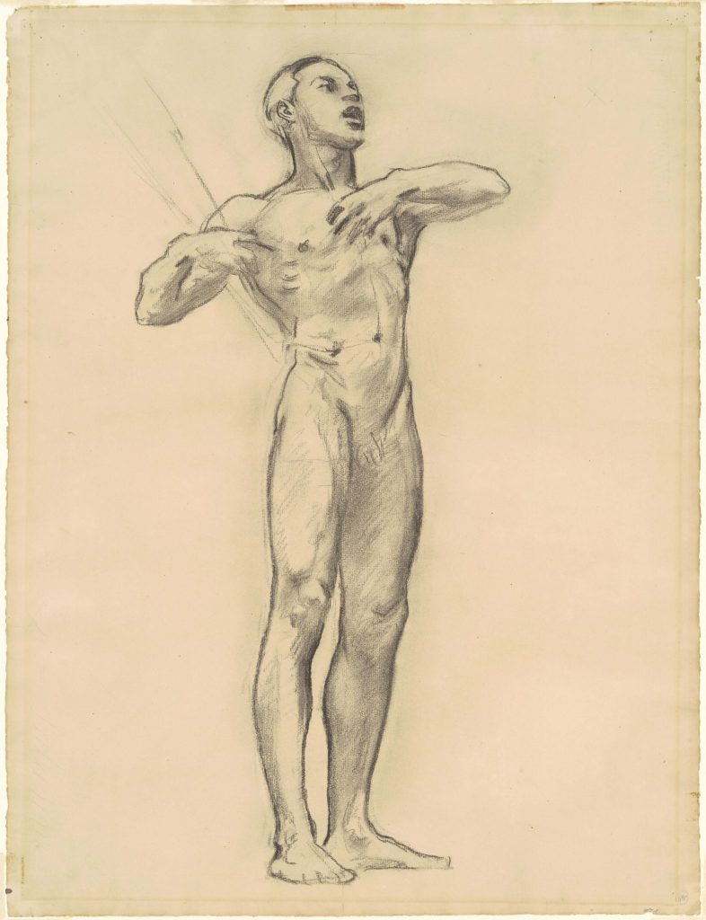 Sargent drawings: John Singer Sargent, Study of Orpheus for “Classic and Romantic Art” (depicting Thomas McKeller), c. 1921, National Gallery of Art, Washington, DC, USA.
