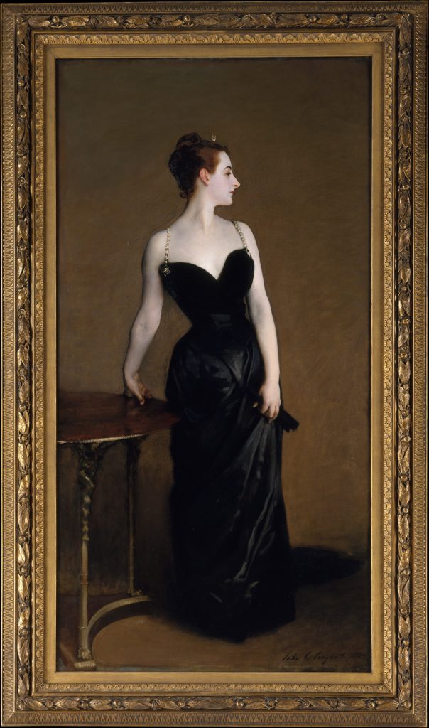 fashion icons in art: Fashion icons in art: John Singer Sargent, Madame X, 1883-1884, The Metropolitan Museum of Art, New York, NY, USA. Wikipedia Commons (public domain).
