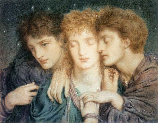 queer art: Simeon Solomon, The Sleepers and the One that Watcheth, 1867,