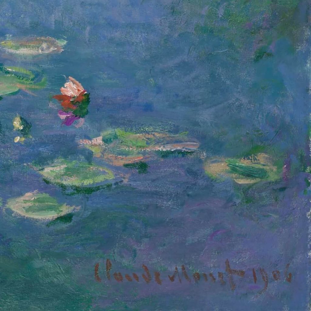 Claude Monet water lilies: Claude Monet, Water Lilies, 1906, Art Institute of Chicago, Chicago, IL, USA. Detail.
