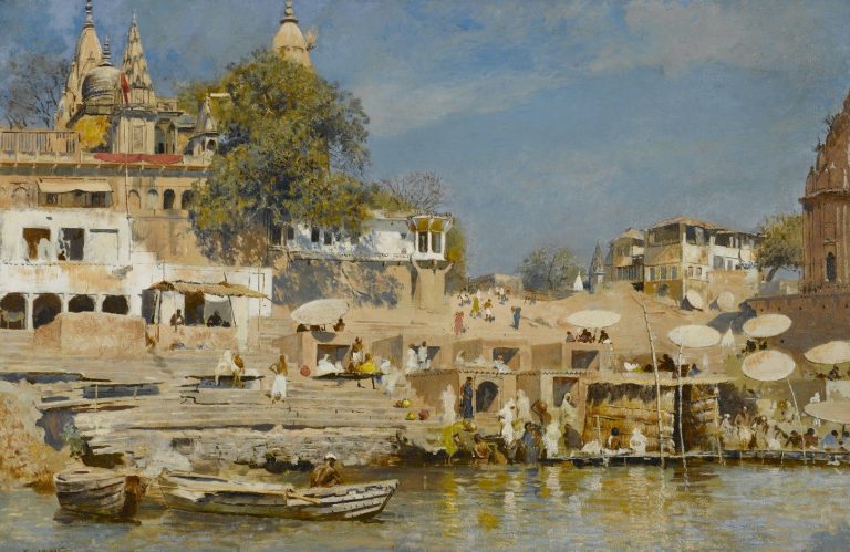 edwin lord weeks: Edwin Lord Weeks, Temples and Bathing Ghat at Benares, ca. 1883-1885. Brooklyn Museum, New York, NY, USA.
