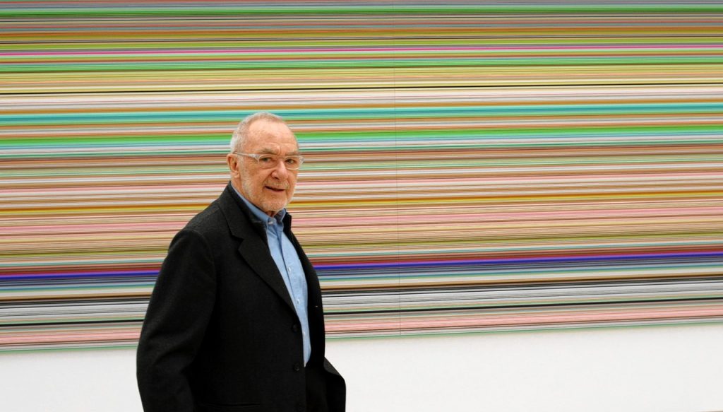 gerhard richter betty: Gerhard Richter in front of Strip, 2013 on view at London’s Marian Goodman Gallery. The Wall Street Journal.
