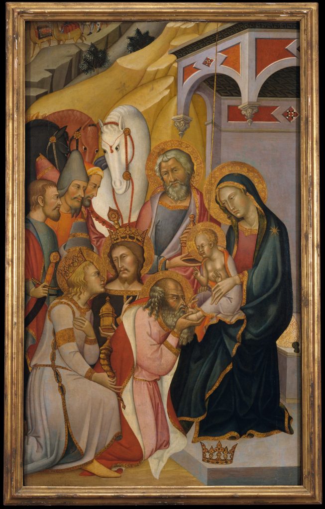 Adoration of the Magi: Bartolo di Fredi, The Adoration of the Magi, ca. 1390, The Metropolitan Museum of Art, New York, NY, USA.

