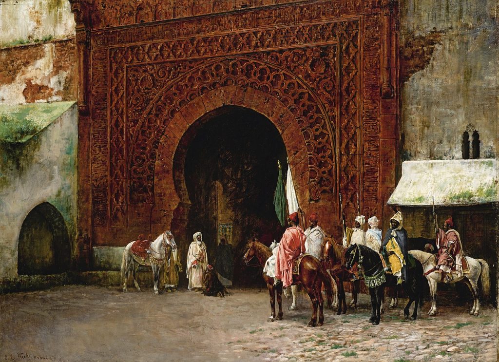 edwin lord weeks: Edwin Lord Weeks, The Red Gate (Rabat), ca. 1879. Sotheby’s via Wikimedia Commons (public domain).
