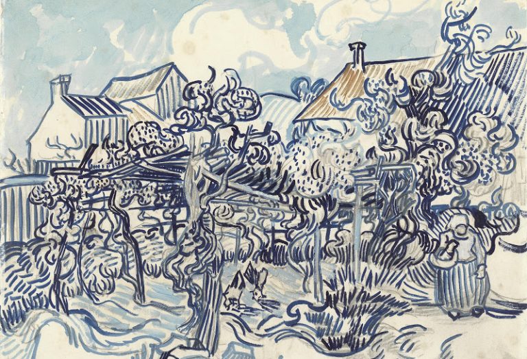 Hidden Gems of the Van Gogh Museum: Vincent van Gogh, Old Vineyard with Peasant Woman, 1890, Van Gogh Museum, Amsterdam, Netherlands. Detail.
