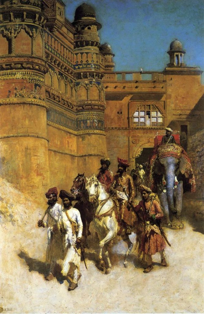 Edwin Lord Weeks, The Maharaja of Gwalior Before His Palace, ca. 1887. Athenaeum via Wikimedia Commons (public domain).