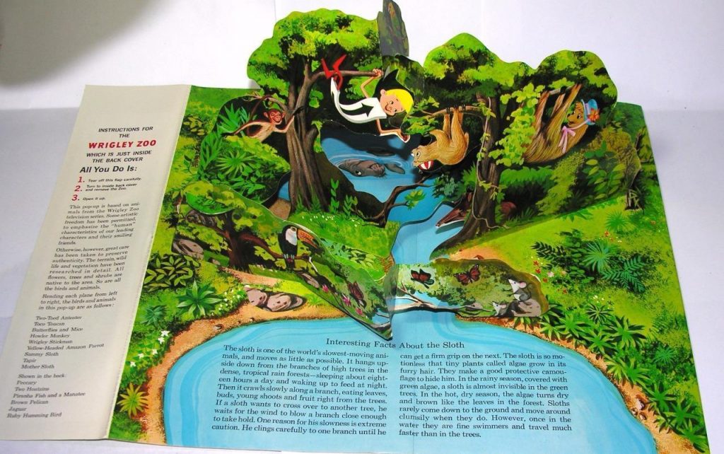 Pop-Up books: Pop-up books: Waldo Hunt, The Wrigley Zoo, 1960. Ebay.
