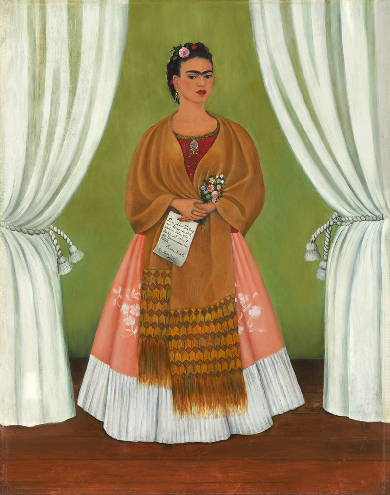 fashion icons in art: Fashion icons in art: Frida Kahlo, Self-Portrait Dedicated to Leon Trotsky, 1937, National Museum of Women in the Arts, Washington, DC, USA. Museum’s website.
