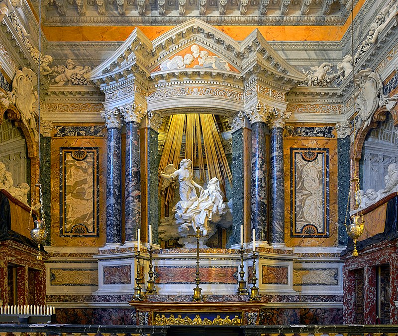 Gian Lorenzo Bernini, Ecstasy of Saint Teresa, 1647-1652, Church of Santa Maria Della Vittoria, Roma, Italia.
