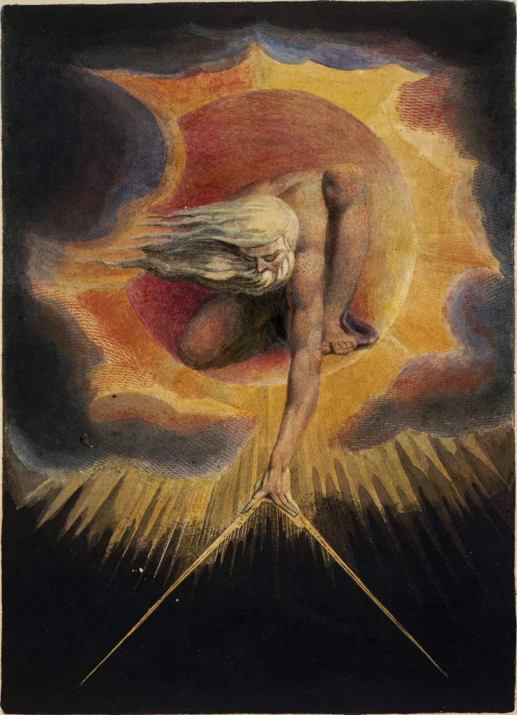 ancient of days William Blake: William Blake, The Ancient of Days, from Europe a Prophecy, 1794, watercolor etching, The British Museum, London, UK. Museum’s website.
