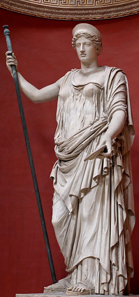 Lansdowne Heracles: Statute of Hera, ca. 5th century BCE, Museo Pio-Clementino, Vatican Museums, Vatican. Wikimedia commons (public domain).
