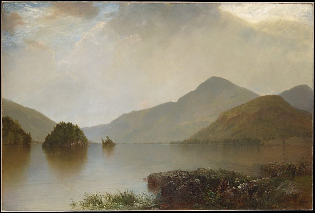 Lake Paintings: John Frederick Kensnett, Lake George, 1869, The Met, New York, USA