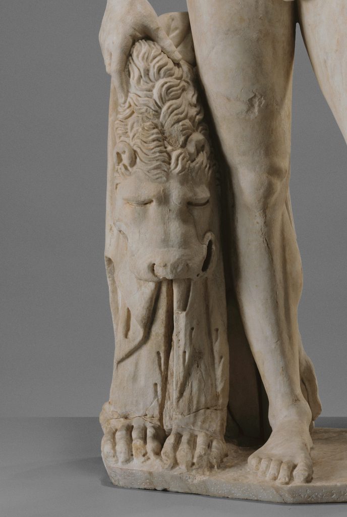 Lansdowne Heracles: The Lansdowne Heracles, ca. 125 CE, Getty Villa, Malibu, CA, USA. Detail.
