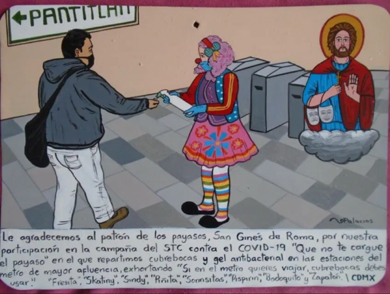 ex-voto: Ex-voto to Saint Genesius of Rome, 2020. Mexico News Daily.

