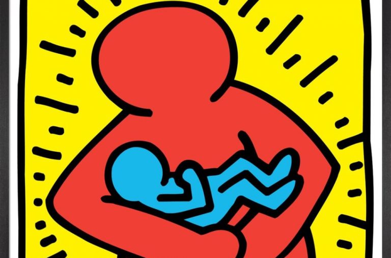 art for babies: Keith Haring, Untitled (Mother and Baby), 1980s, private collection. King and McGaw.
