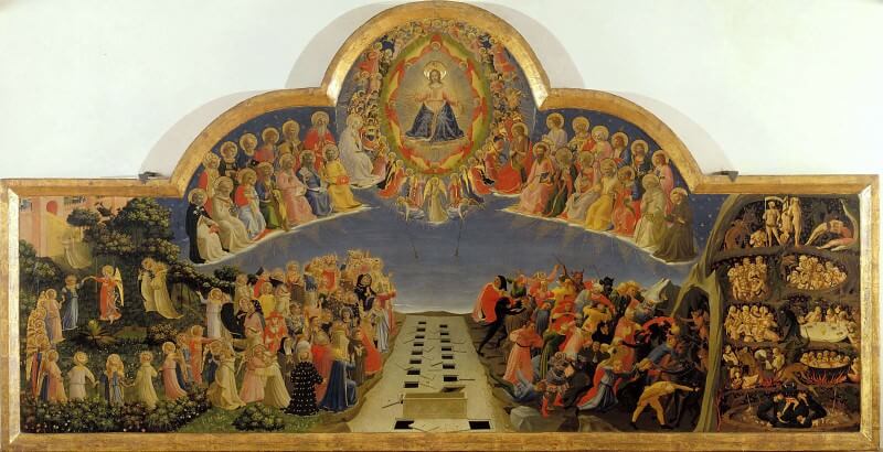 Left-handed artists: Fra Angelico, The Last Judgement, 1431-1435, National Museum of San Marco, Florence, Italy.
