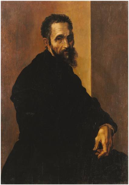 Left-handed artists: Jacopino del Conte, Portrait of Michelangelo Buonarroti, 1535, Casa Buonarroti Museum, Florence, Italy.
