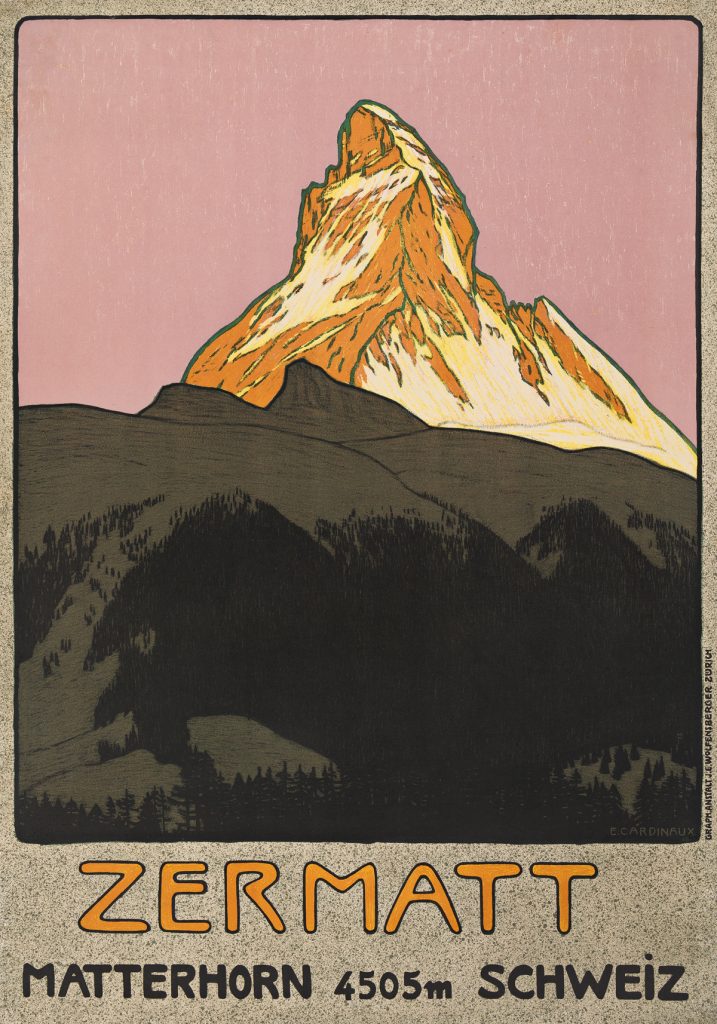 plakatstil: 
Emil Cardinaux, Zermatt, 1908, The Museum of Modern Art, New York, NY, USA.

